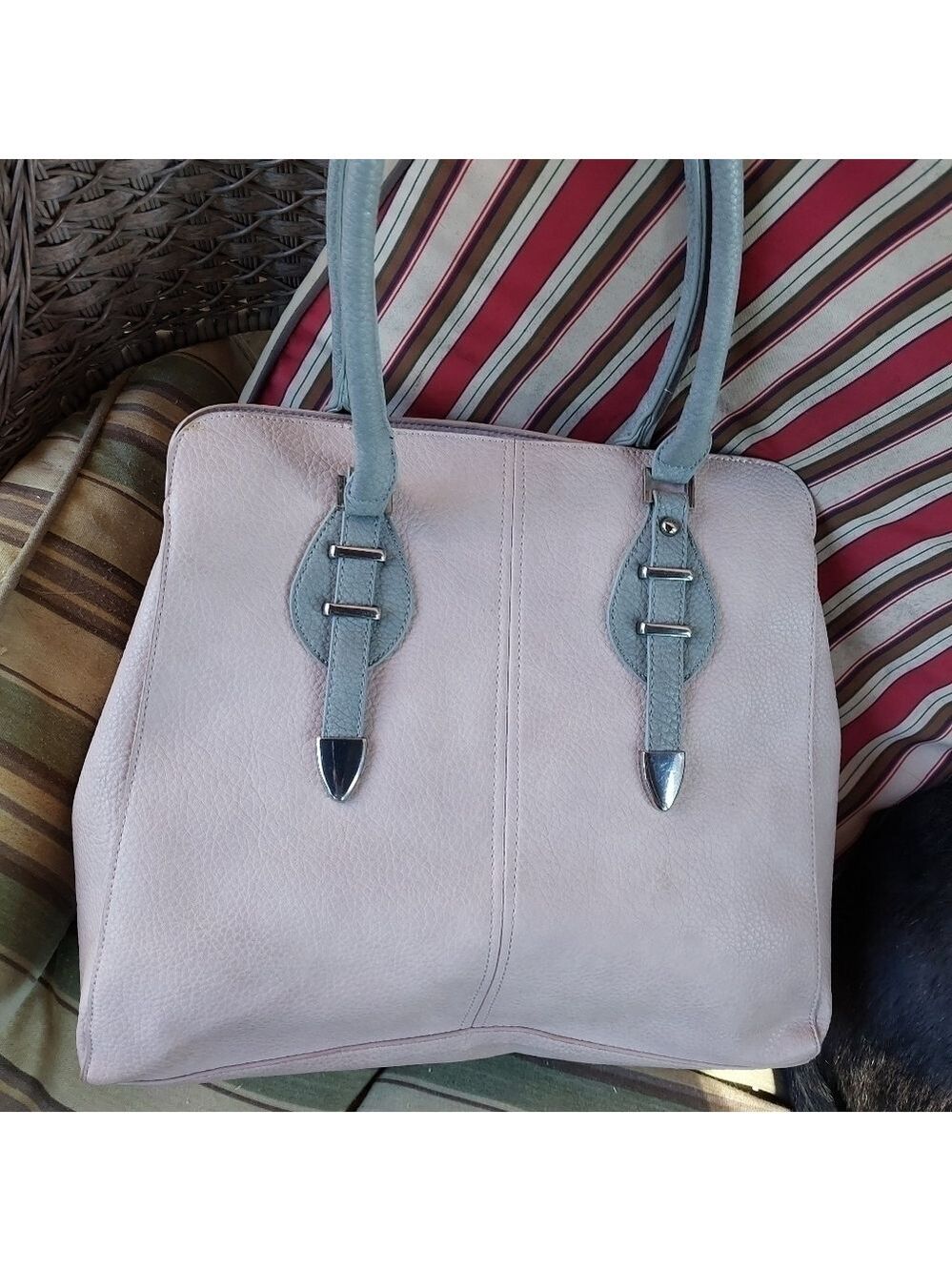 Karla Hanson Shere Large Pink/Gray Shoulder Bag